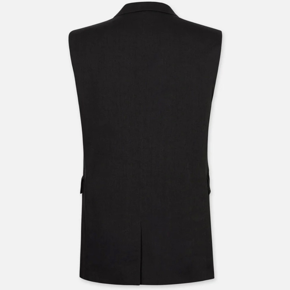 FRAME Oversized organic linen-blend vest - Picture 5 of 11